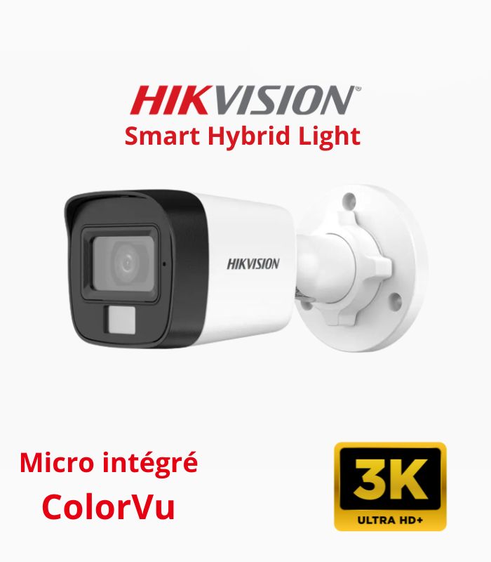 hikvision couleur 3k étanche audio